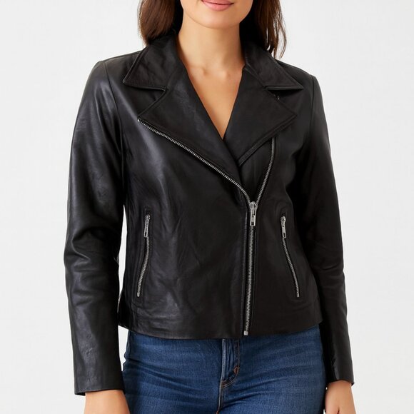 Leather Moto Jacket - Picture 1 of 4